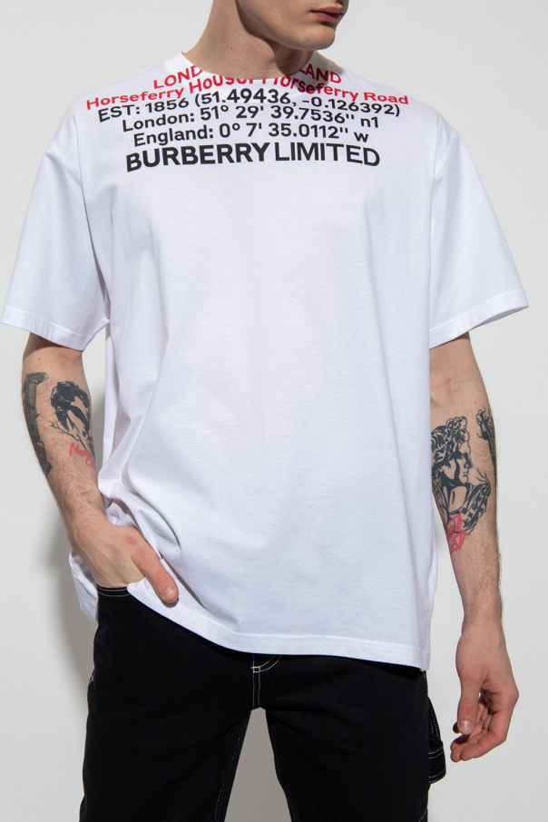 Tシャツ・カットソー Burberry FW25 White cotton t-shirt (8080325 A1464) BURBERRY: T-shirt woman - White | Burberry t-shirt 8080325